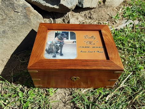 metal dog memorial box|memorial box for dog ashes.